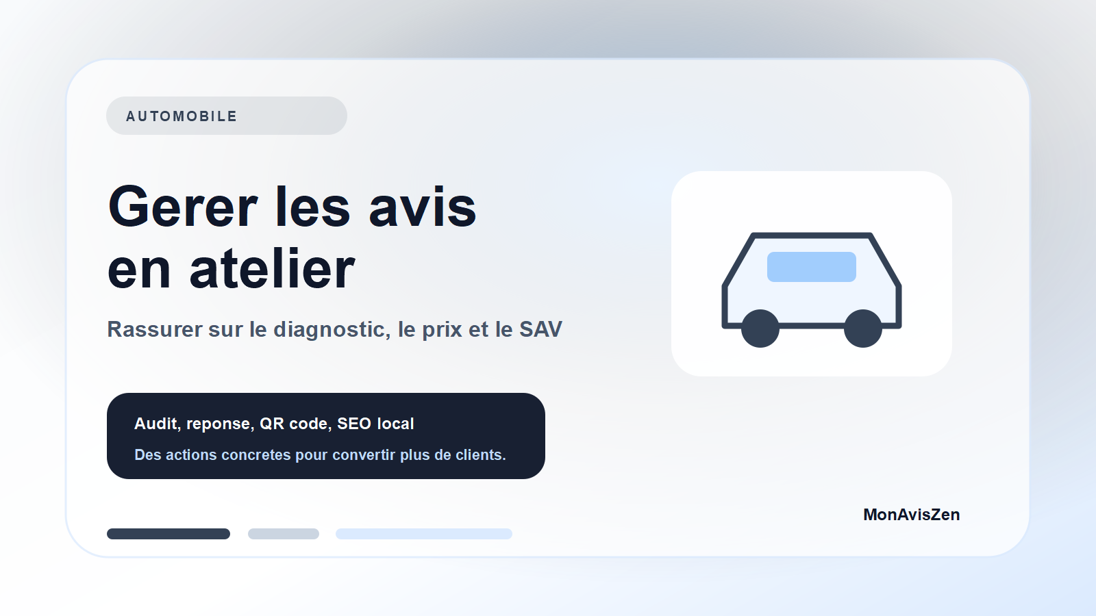 Garage automobile gérant des avis négatifs sur diagnostic et devis