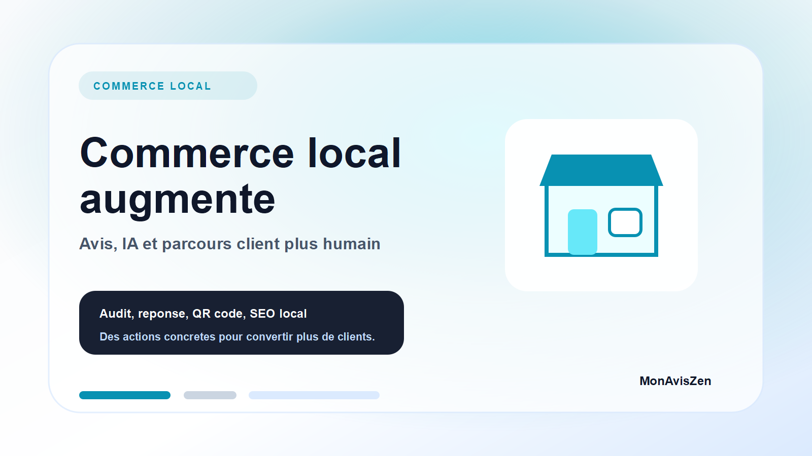 Commerce local utilisant l'IA pour gérer les avis et la visibilité